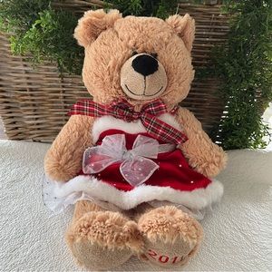 Build A Bear dated 2011 in Christmas dress